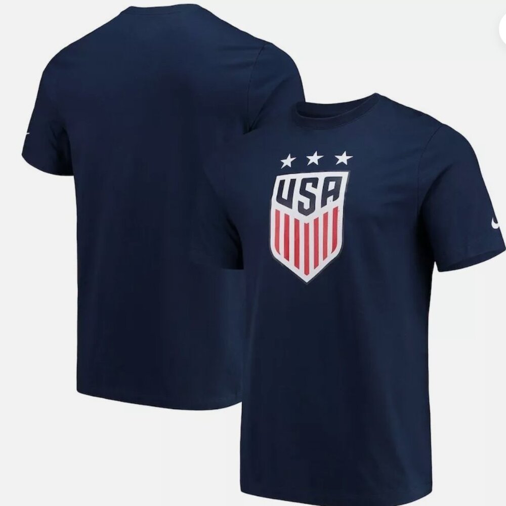 Nike Dri-Fit Authentic Team USA Cotton T-Shirt Navy Men's X-Large NEW